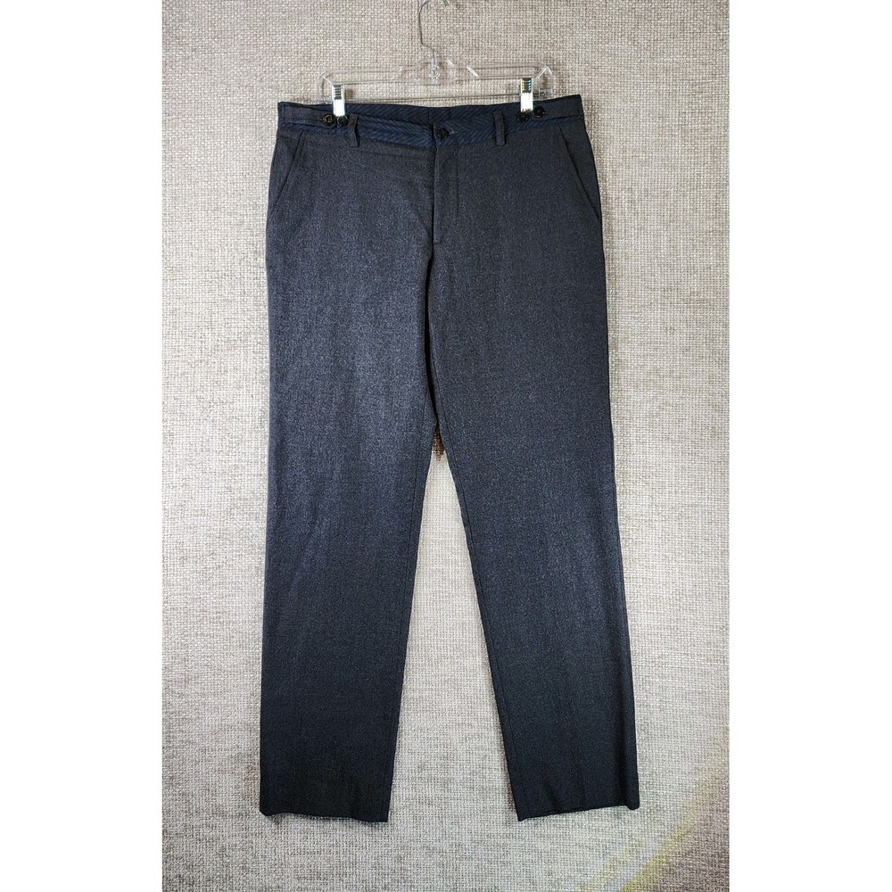 ETRO Spa Via Spartaco 3 Wool Dress Trousers Mens 35x32 Charcoal Straight Italy